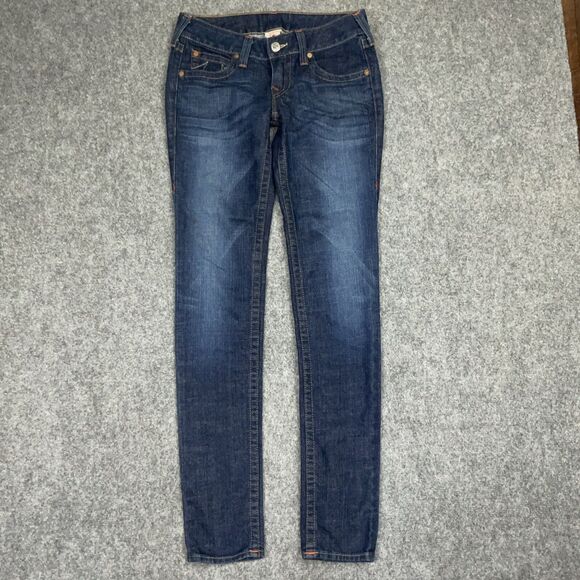 True Religion Jeans Womens Size 29 Blue Denim Julie  Skinny - Picture 1 of 13